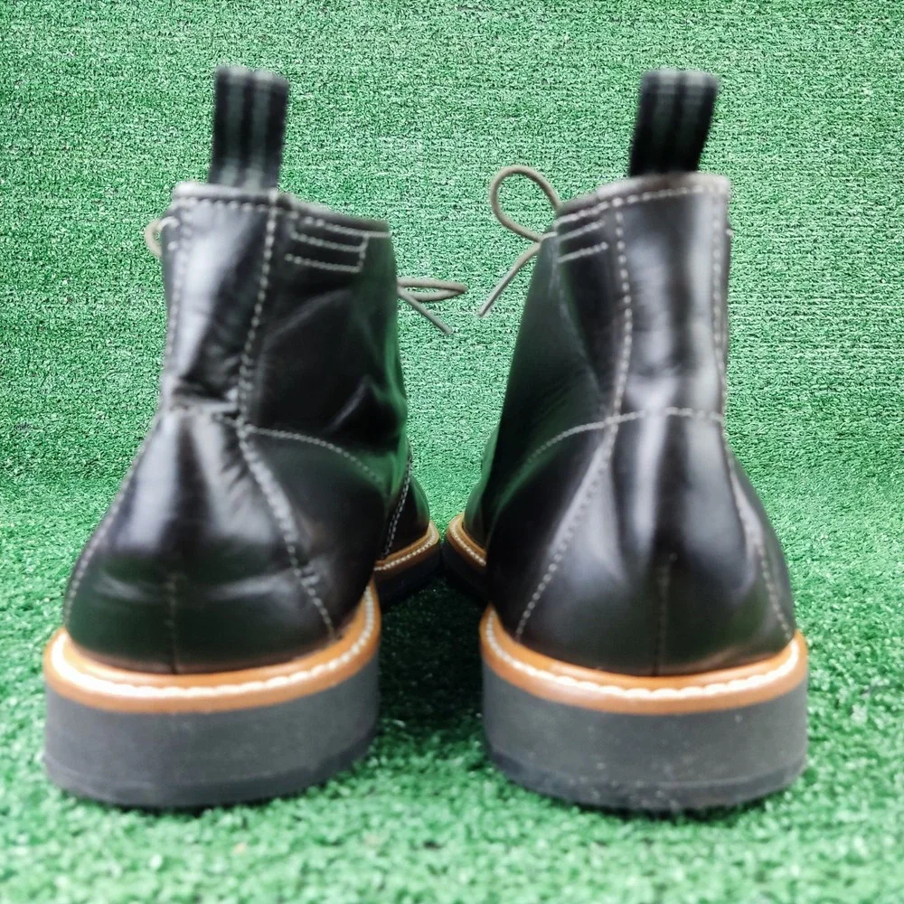 Cole Haan Chukka Boots Mens 10 Black C31927 Grand OS Leather Lace Up Ankle Boot